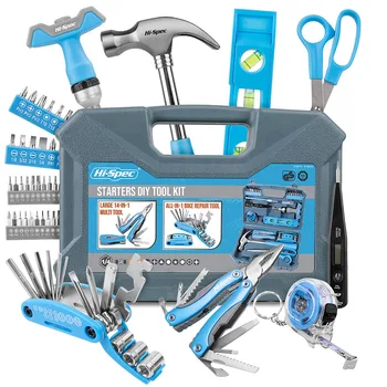 multifunctional Student repair toolbox Gift diy tool set hand tools household maintenance hardware tools Bicycle repair 43pcs 1