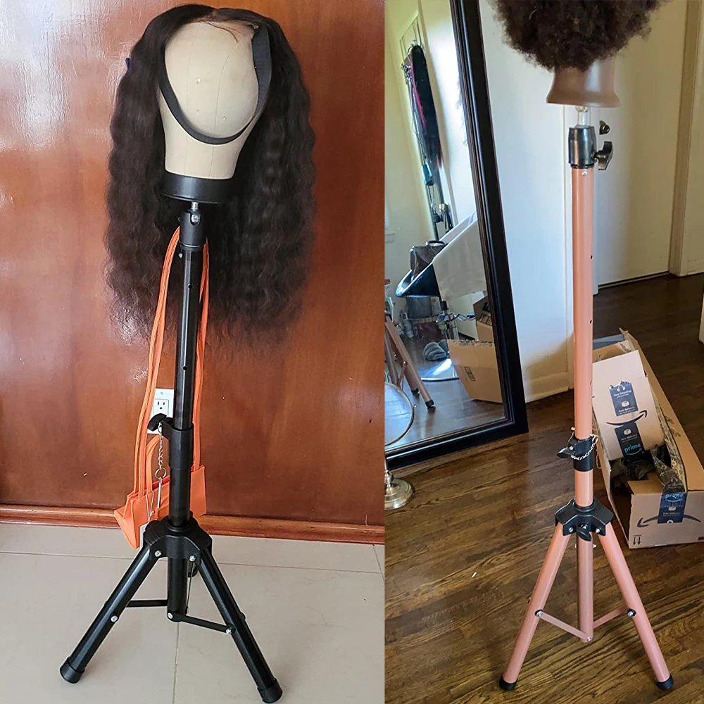 Mannequin Manikin Head Tripod Adjustable Wig Tripod Stand Holder For Wigs  Heads Hairdressing Training Head Wig Making Tools