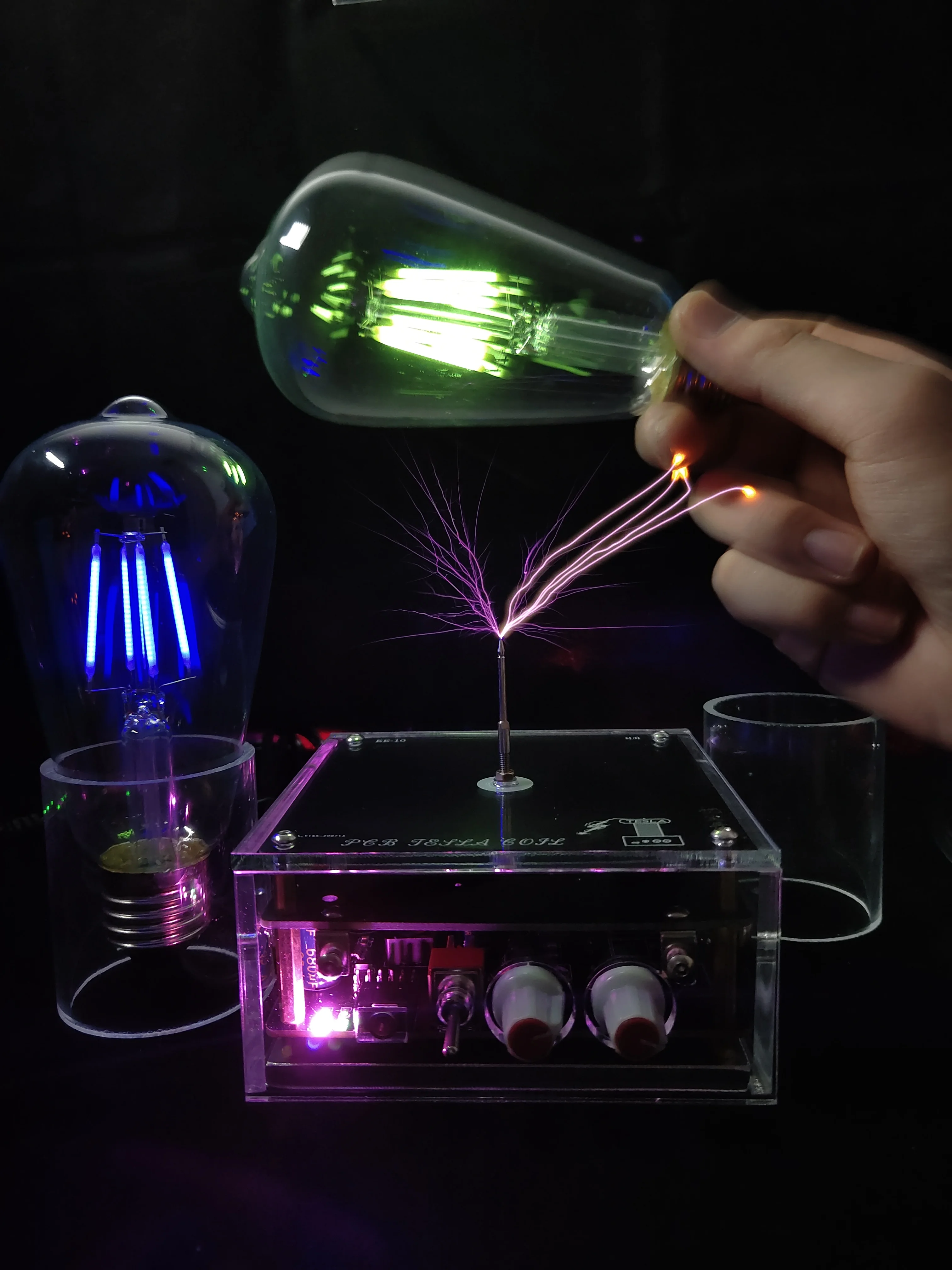 

Tesla Coil Magnetic Storm Coil Musical Lightning Artificial Lightning Scientific and Educational Tools DIY Experiment