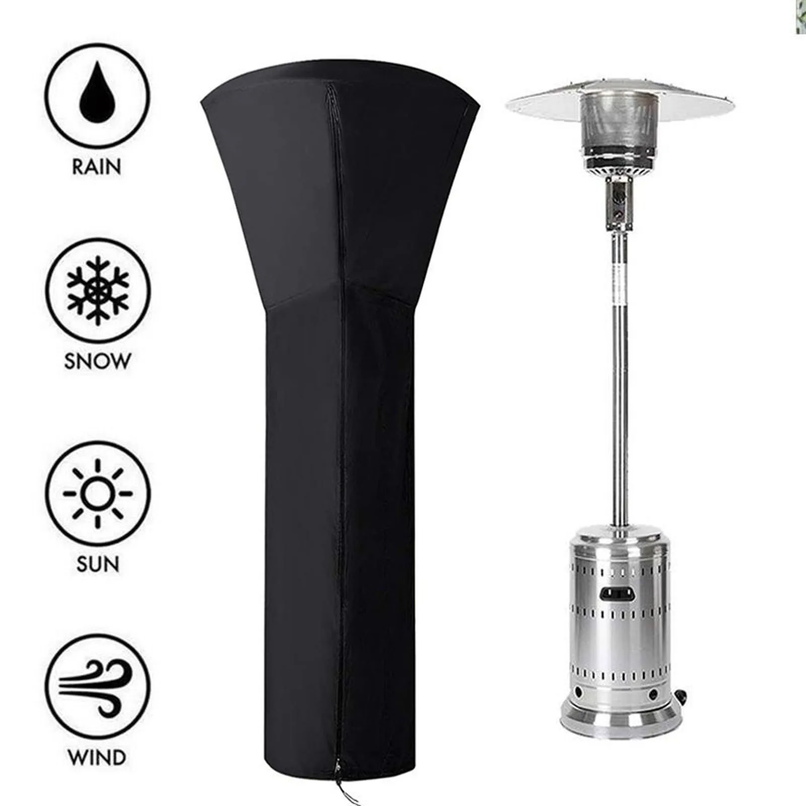 Ouneed 1Pcs Heavy Duty Waterproof Gas Pyramid Patio Heater Cover Outside Furniture Protector All-Purpose Covers with Zipper | Дом и сад