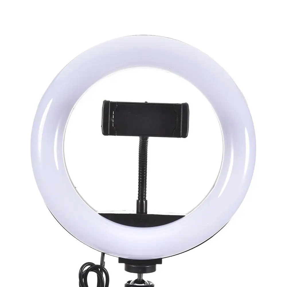 Съемка с регулируемой яркостью светодиодный Selfie Ring Light Studio Photo Fill Ring Light с треногой для Iphone смартфон макияж