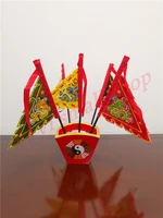 Taoist Magic Ware of Taiwan Version, Small Size, Five Color Flag, Painted, Eight Diagrams, Flag Base, Taoist Embroidery Crafts 2