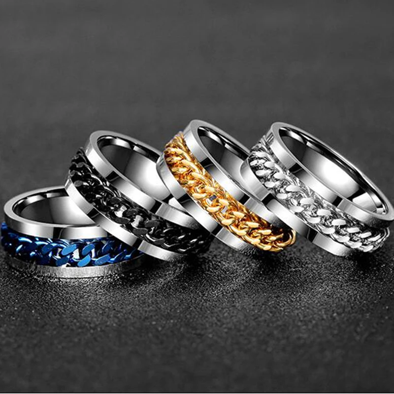 New Titanium Steel Punk Defense Ring Multi Functional Rings For Men And  Women Stress Relief Spinner Rings Self-help Ring Gift - AliExpress