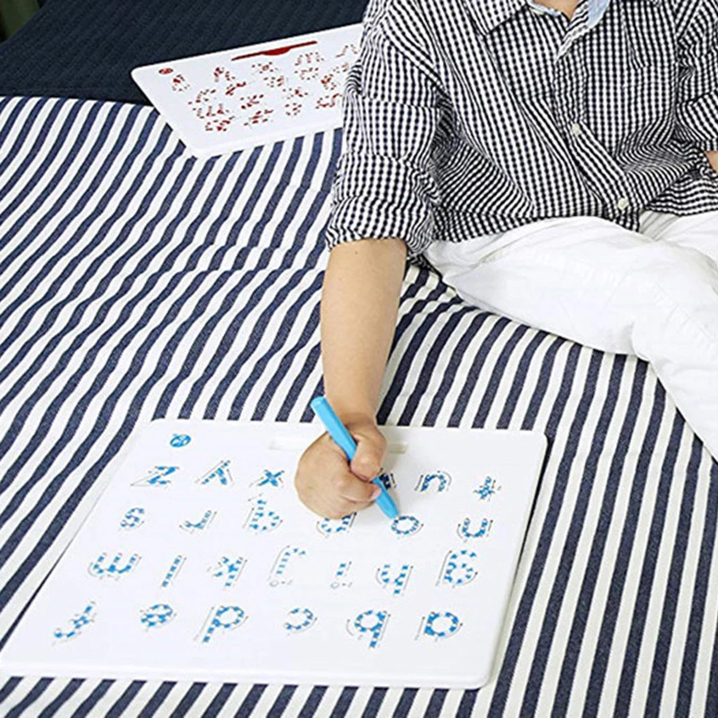 

new Children Magnetic Ball Writing Board Lower Case Letters Drawing Board Preschool Graffiti Tool