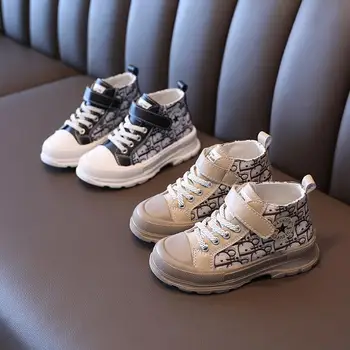 

Winter New Kids Ankle Boots Fashion Vintage Boys Martin Boots For Children Waterproof Boots Girls Snow Sneakers Outdoor Non-slip