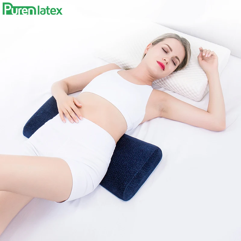 PurenLatex Lumbar Pillow for Sleeping Memory Foam Bed Back Support Cushion  for Lower Back Pain Relief and Sleeping on Side Lying - AliExpress