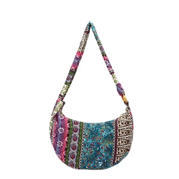 

Canvas Floral Folk-Custom Women Cloth Bag Hand Bag Printing Crossbody Bag