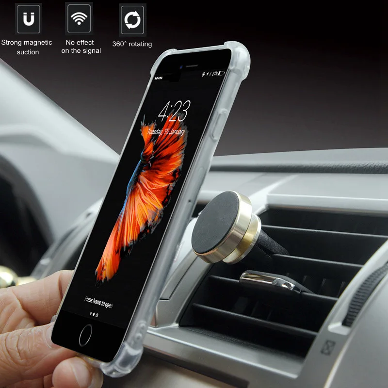 NOHON Автомобильный держатель для телефона для iPhone X Xs Xr 8 Plus, Магнитная подставка для сотового телефона, Автомобильный gps Держатель для крепления на вентиляционное отверстие, универсальный держатель для телефона