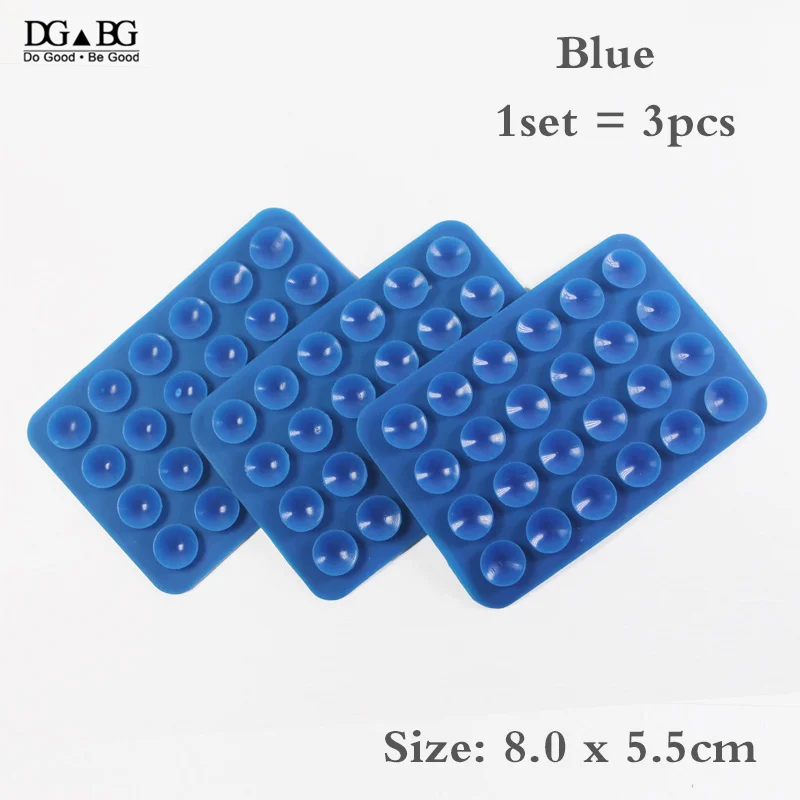 blue 4x6 DIY силиконовый резиновый коврик на присосках 3 м стикер высокого качества присоска для VR Mobile MP4 gps Аксессуары - Color: blue 4x6