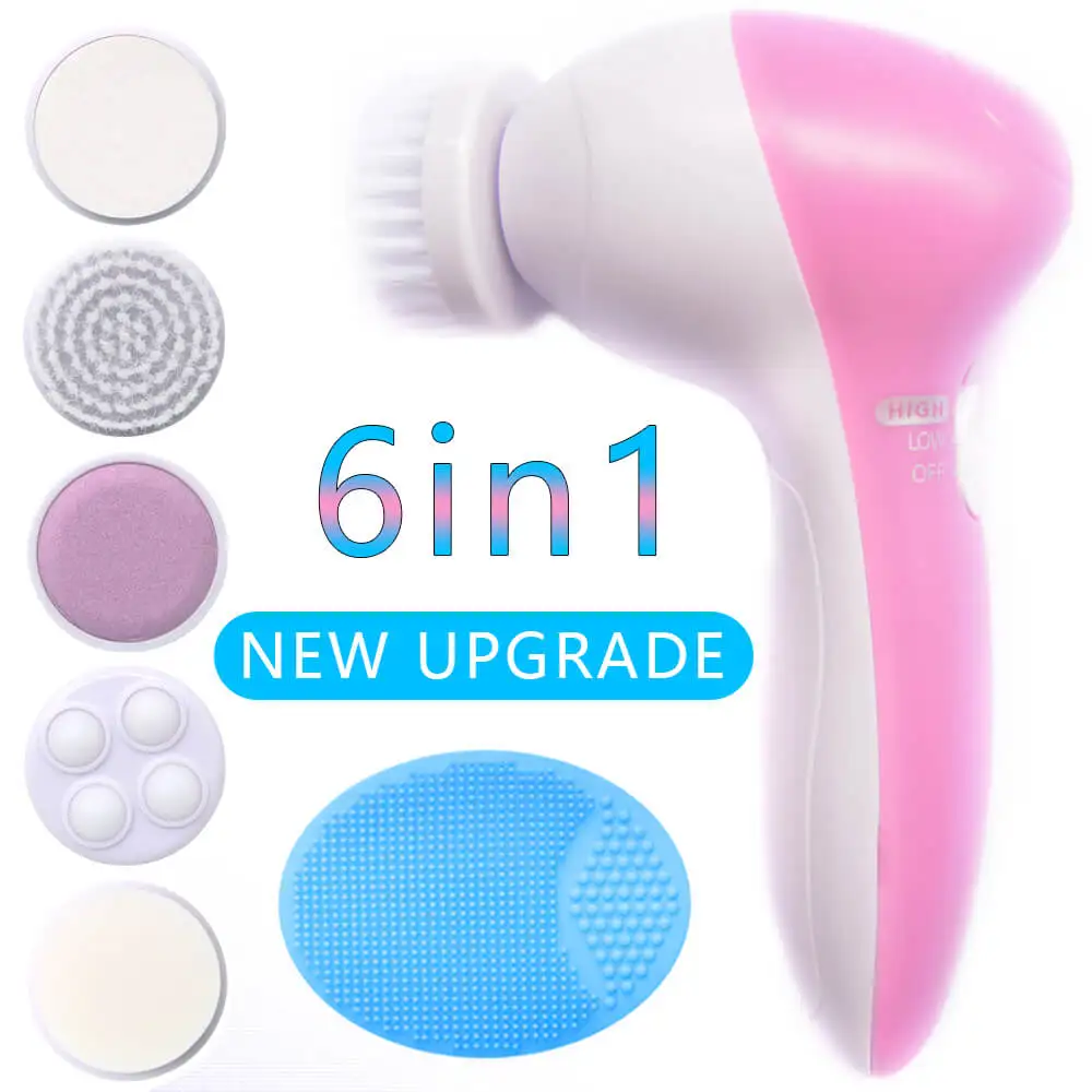 56in1ElectricFacialBrushWashingFaceCleansingMassagerMachine