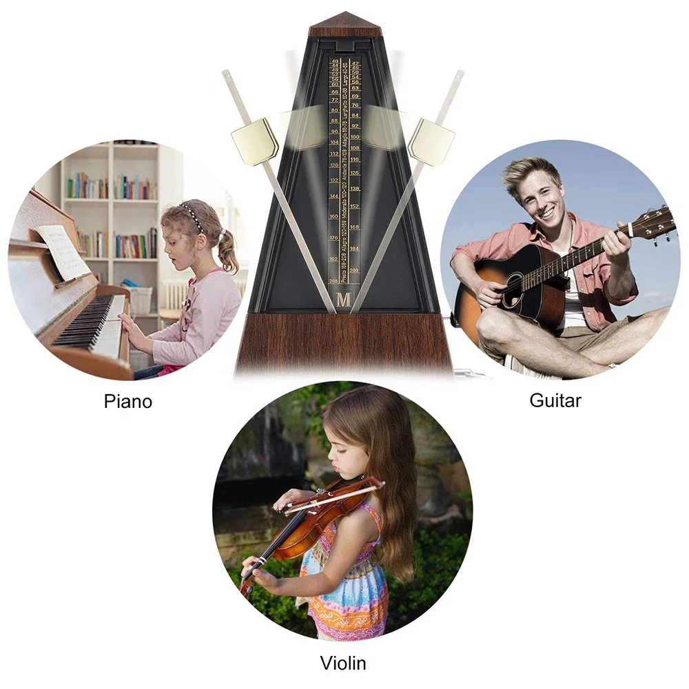 

Guitar Metronome Online Mechanical Pendulum Mecanico Wood color for Guitar Piano Violin Musical Instrument