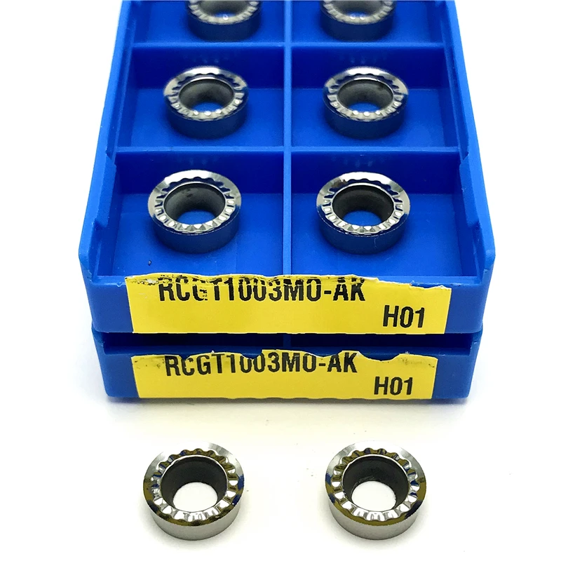 

RCGT1003MO AK H01 Aluminum Milling turning carbide inserts CNC lathe tools RCGT 1003 Milling Cutting tool wood turning tools