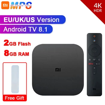 

Original Global Xiaomi Mi TV Box S 4K HDR Android TV 8.1 Ultra HD 2G 8G WIFI Google Cast Netflix IPTV Set top Box Media Player