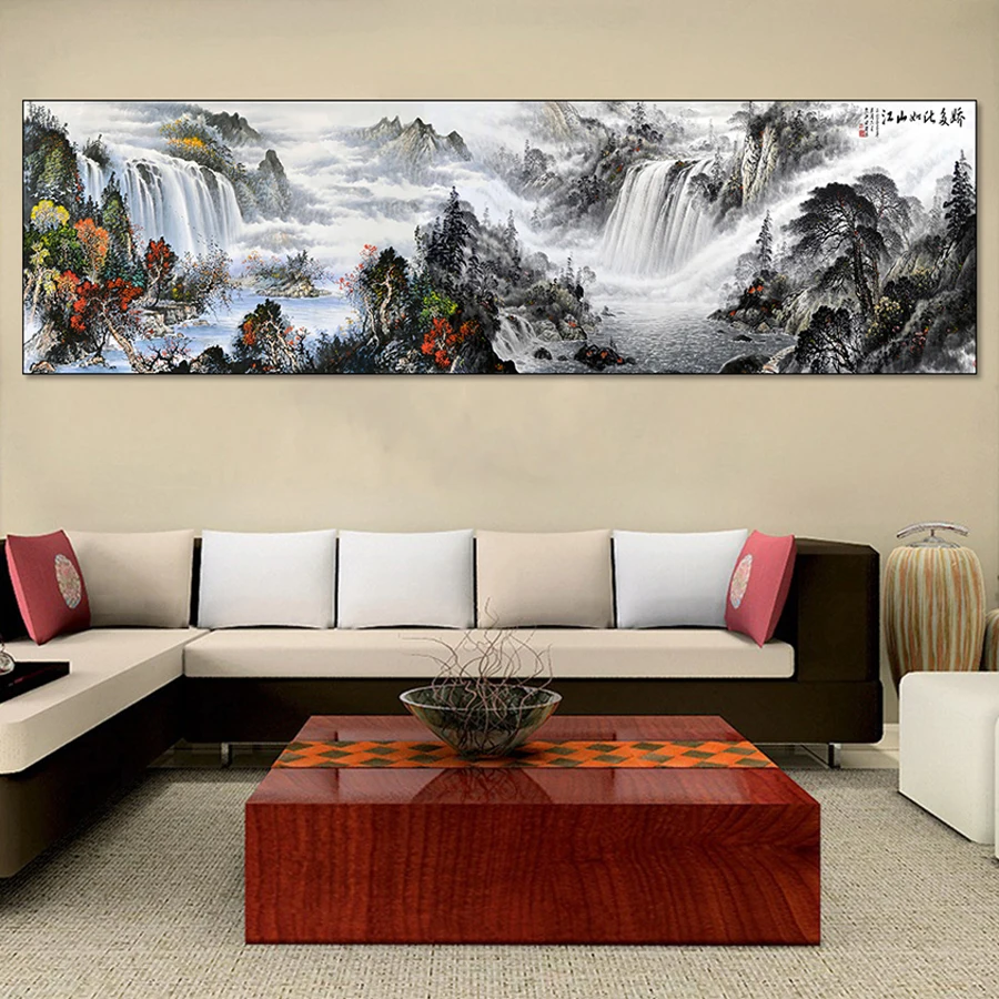 natural scenery large 5D DIY Diamond Painting Full Square Embroidery Sale mountain and water Mosaic Needlework Home Decor