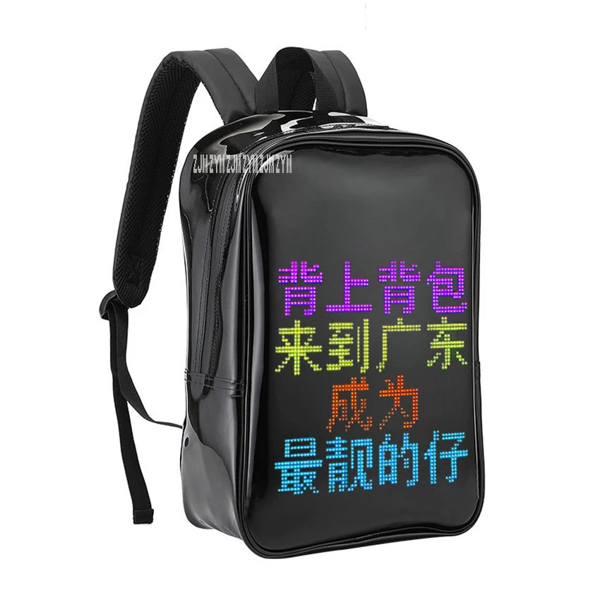 Pu Transparante Stof App Controle Dynamische Led Scherm Lopen Billboard Schouders Bag Tekst Editing Reclame Rugzak Pu Transparante Stof App Controle Dynamische Led Scherm Lopen Billboard Schouders Bag Tekst Editing Reclame Rugzak