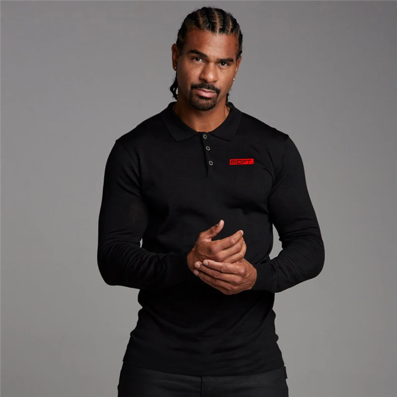 Fashion Men Polo Shirt Men's Business Work Brand Casual Cotton Male Top Tees Autumn Long Sleeve Turn-down Collar Polo Shirt