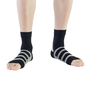 1 Paar Sport Ankle Brace Protector Open Tenen Ademende Anti-Zweet Compressie Voeten Ondersteuning Wrap Mouwen Bescherming
