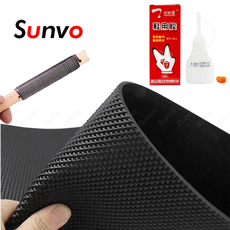 Kit de suelas de zapatos de goma para reparación, herramienta suela de zapato + 1 pegamento + 1 Cuchillo de archivo, accesorios para zapatos, 3 uds.|Plantillas| AliExpress