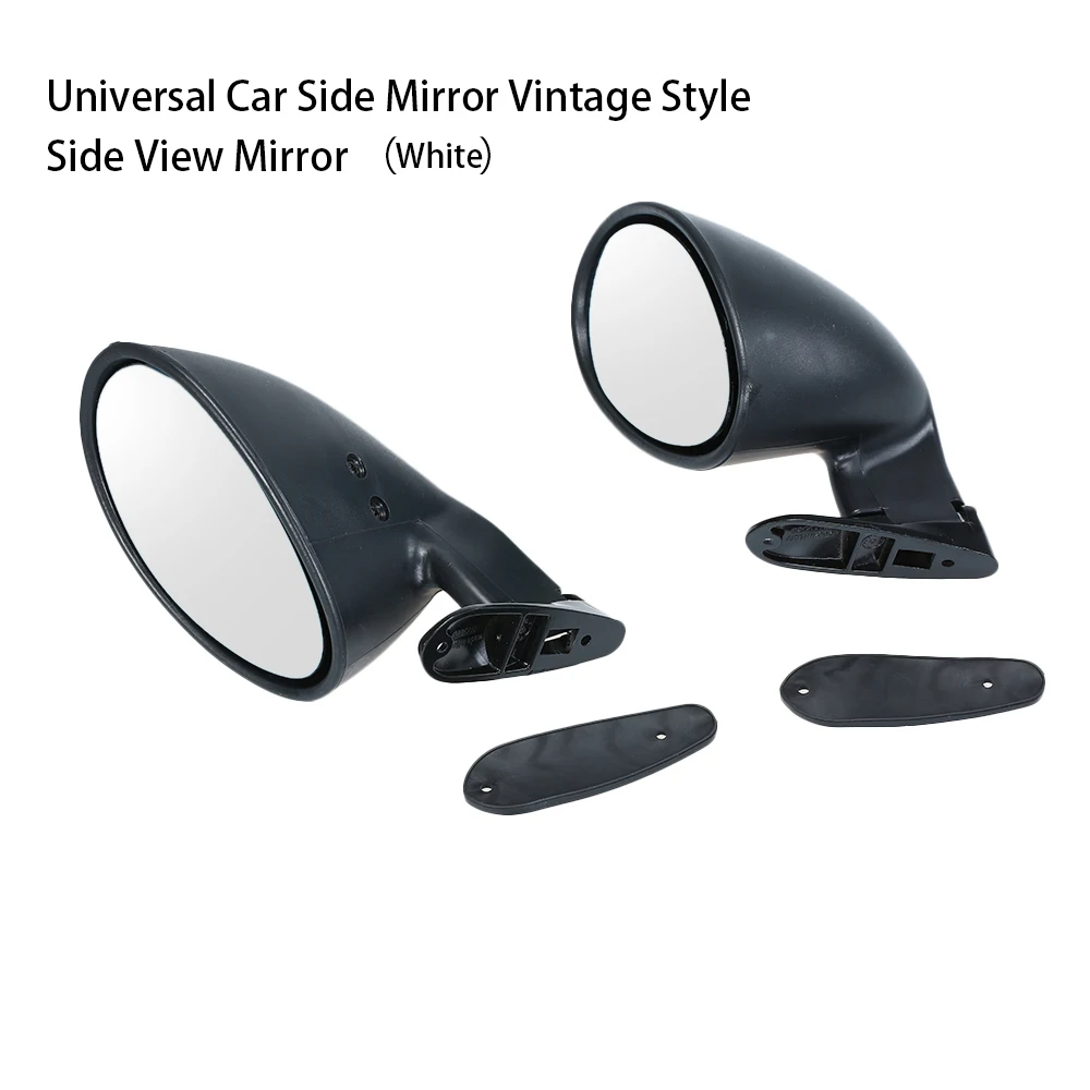 1 пара зеркал заднего вида California Classic Универсальное автомобильное боковое зеркало в винтажном стиле авто зеркало заднего вида Spiegel - Цвет: White