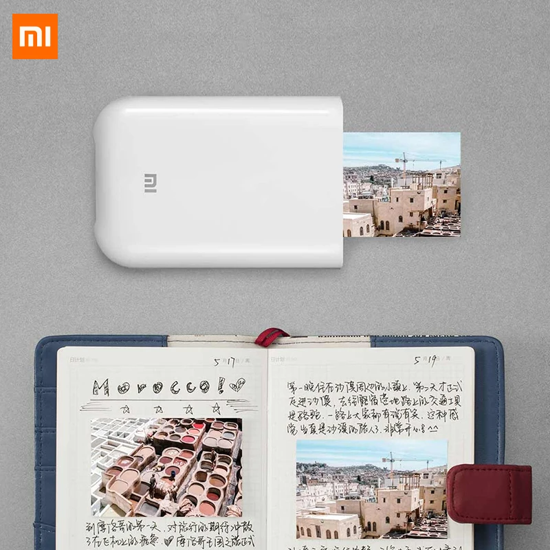 Портативный мини принтер для фотографий XiaoMi Mijia AR 300 точек/дюйм Карманная камера