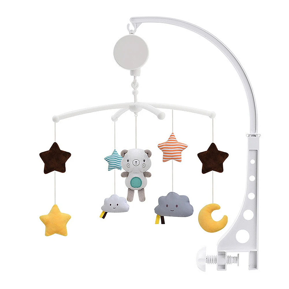 

Rattles Baby Toys Crib Mobile To Bed Toddler Holder Clockwork Music Box Bed Bell Toy Bear Handmade Mobile Toys For Children SMT