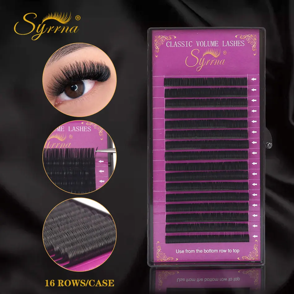 

Syrrna Eyelashes Extension Individual False Eyelash Extensions Classic Natural Look Lashes Extension Russian Volume Matte Lash