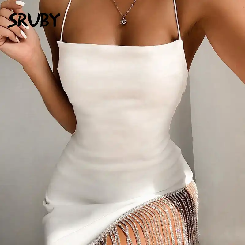 white glitter bodycon dress