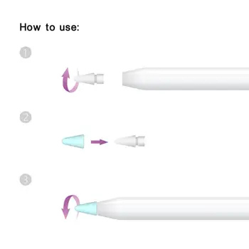 

8pcs Silicone Replacement Protective Tip Case Nib Cover Skin For Apple ipad Pencil 1st 2nd Stylus Touchscreen Pen