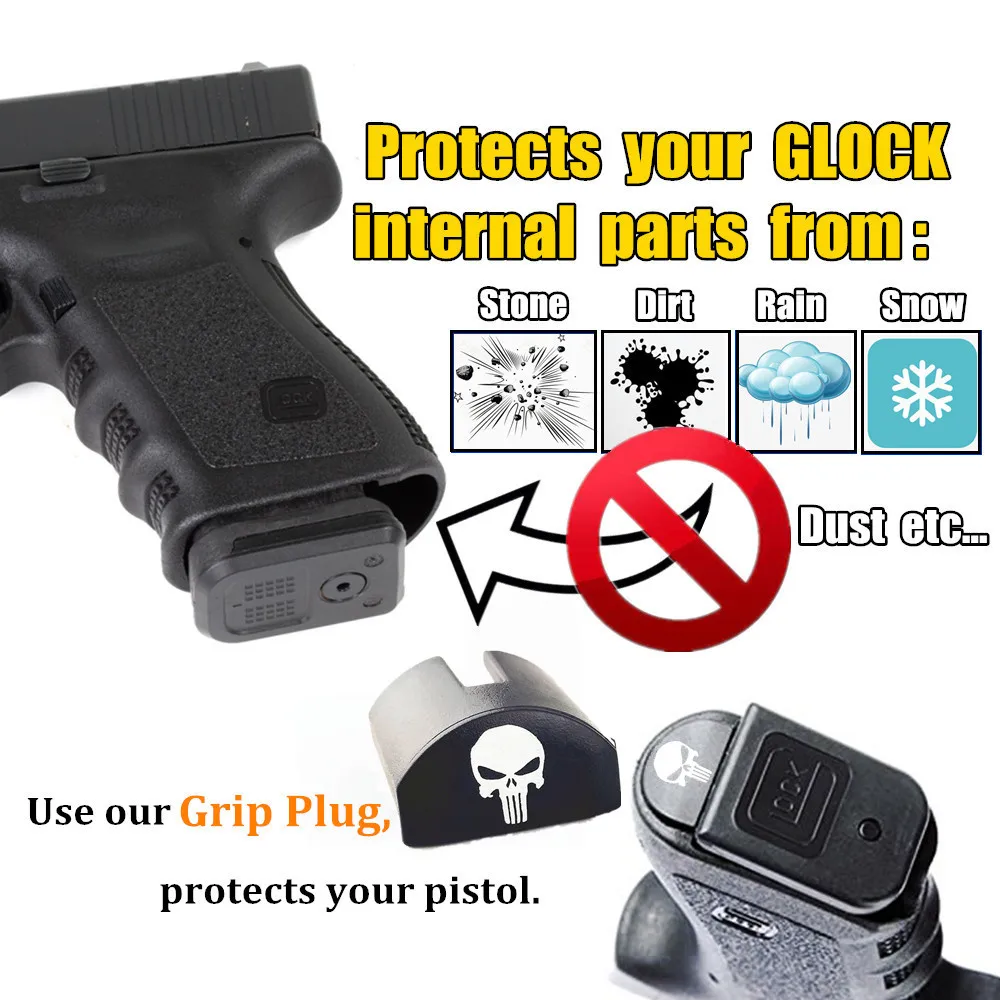 Вставная заглушка для рукоятки пистолета Glock 43X 48 фиксатор с отверстием