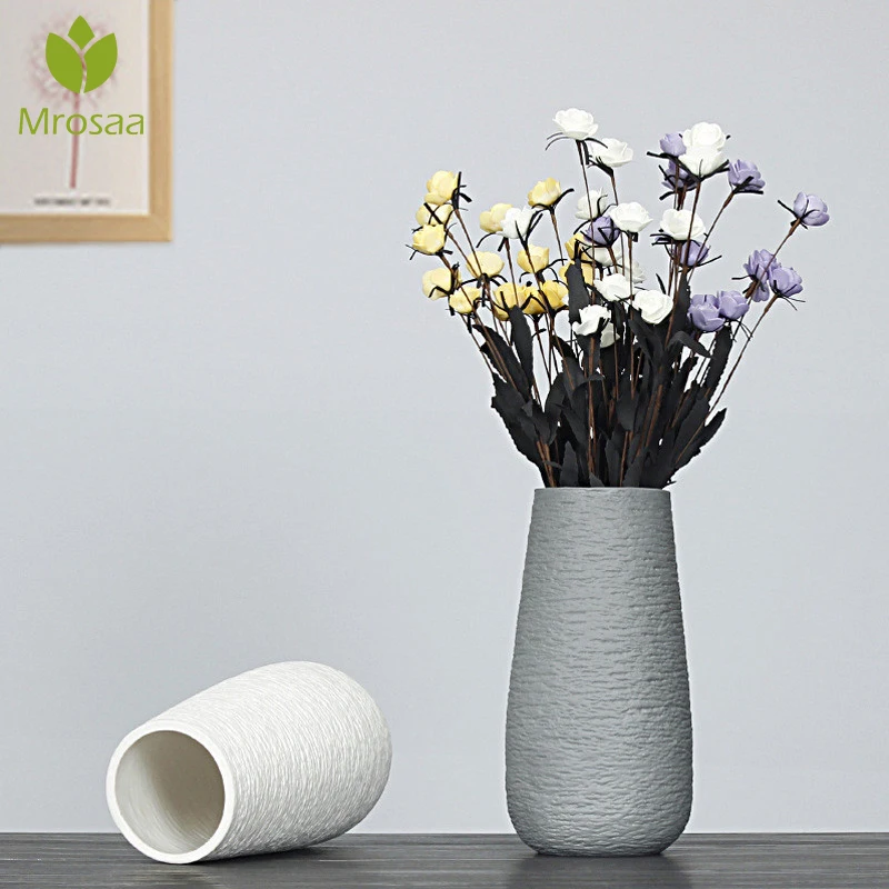 Ceramic Vase Simple Modern Flower Vase Colorful Ceramic Flower Vase Minimalist Desktop Large ...