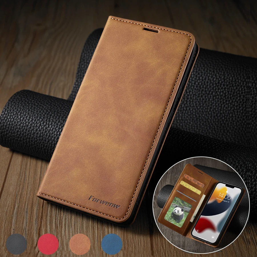 Magnetic Leather Case For iPhone 13 12 11 Pro XS Max XR X 8 7 6 6S Plus 5S 5 SE SE2020 Luxury Wallet Card Slot Stand Phone Cover | Мобильные