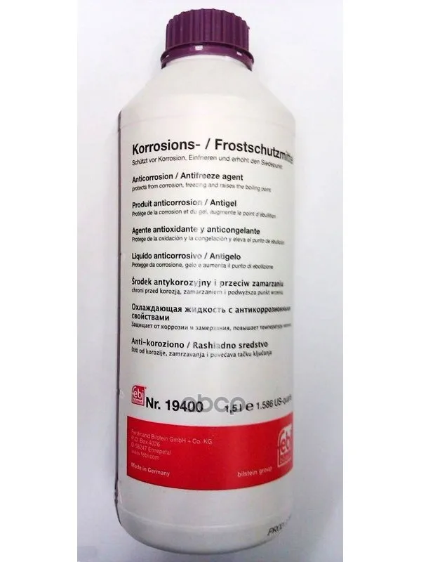Antifreeze Korrosions Frostschutzmittel G12 1,5 L. Febi Febi Art. 19400 ...