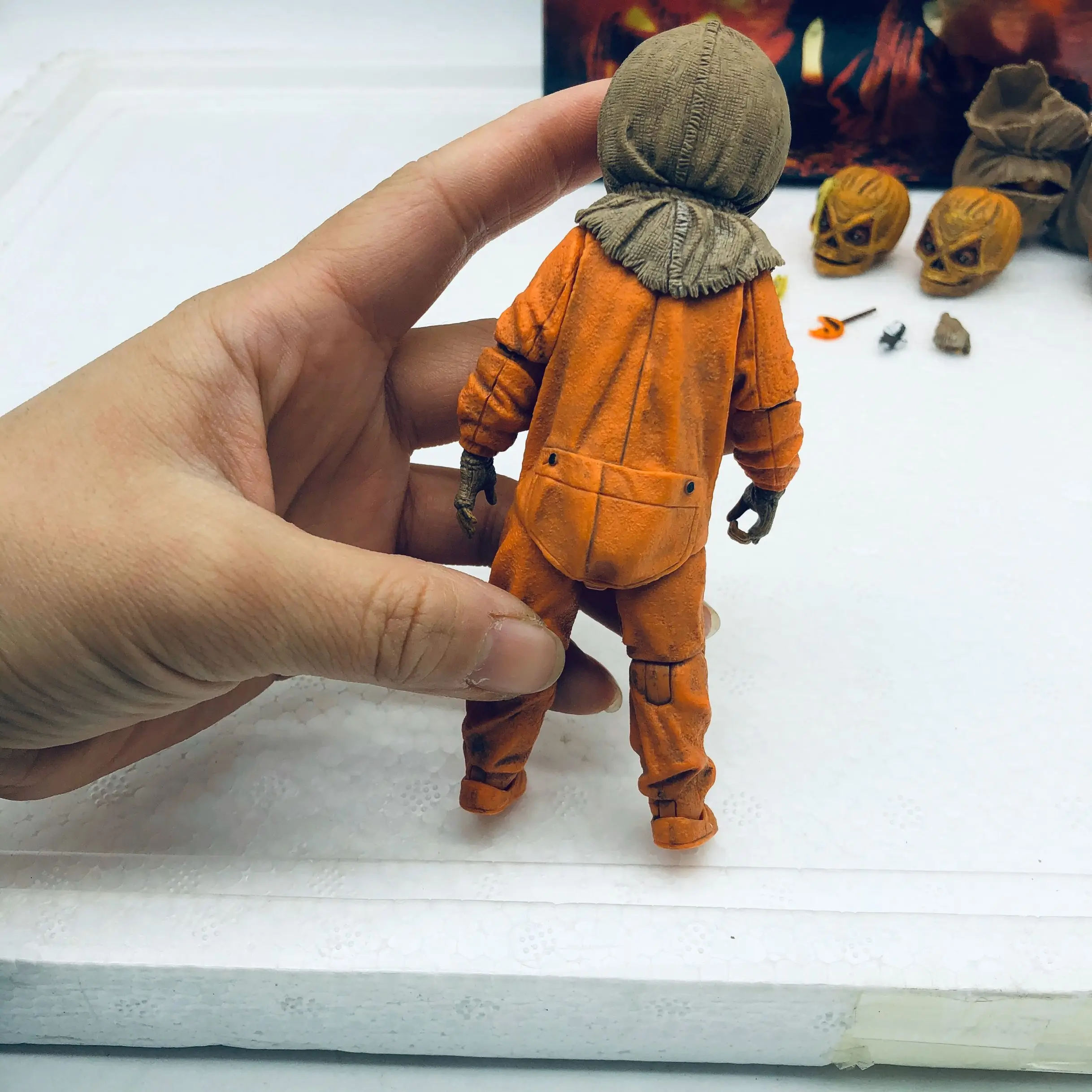 12 см NECA Trick R Treat Сэм одет с сумкой леденец фигурка Хэллоуин игрушечные тыквы Рождественская кукла, подарок