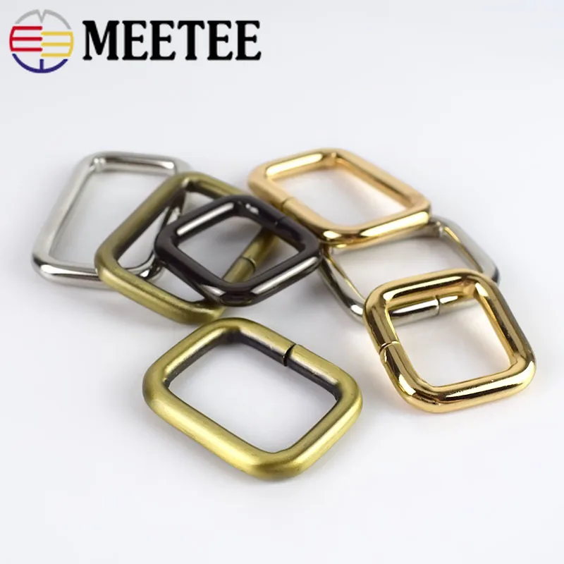 10 шт. прямоугольные металлические пряжки Meetee ленточная пряжка для ремня застежка