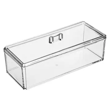 

Transparent Rectangle Storage Box Jewelry Box Compartment Container For Beads Earring Box For Jewelry Candy Makeup Cotton Box