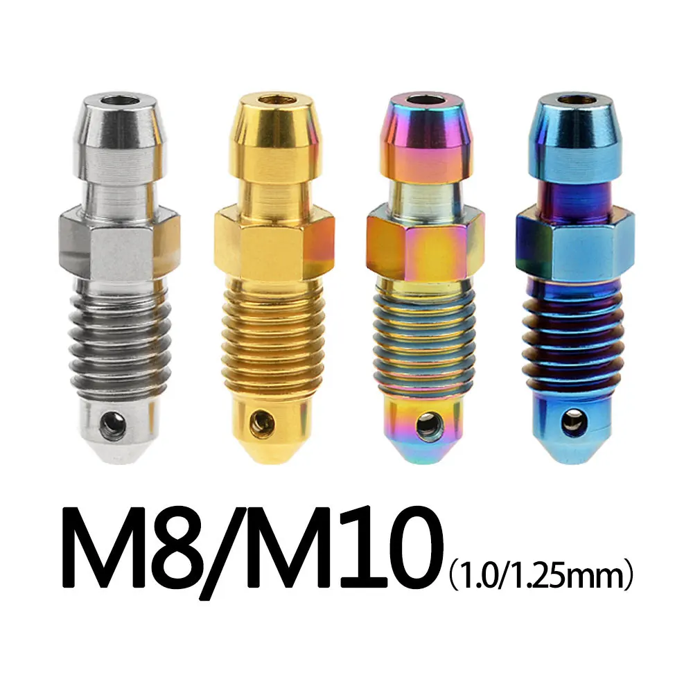 

Xingxi Titanium Alloy Ti M8 M10 Bolt P1.0 1.25mm for Motorcycle Brake Caliper Oil Drain Deflation Screws