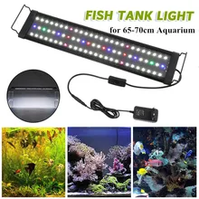 18 Вт RGB Светодиодное освещение аквариума освещение для аквариума капот с Выдвижной кронштейн энергосберегающая растительная лампа для аквариума 65-70 см