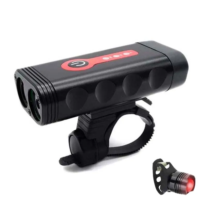 WithRearlight Ebuyfire велосипедный светильник 2x светодиодный велосипедный светильник s USB Перезаряжаемый велосипедный передний светильник - Цвет: WithRearlight