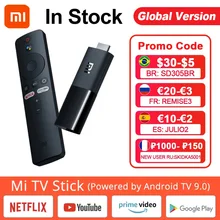 Глобальная версия Xiaomi Mi TV Stick Android TV 9,0 Quad-core 1080P Dolby DTS декодирования HD 1 ГБ 8 ГБ, Wi-Fi, Google Assistant Netflix