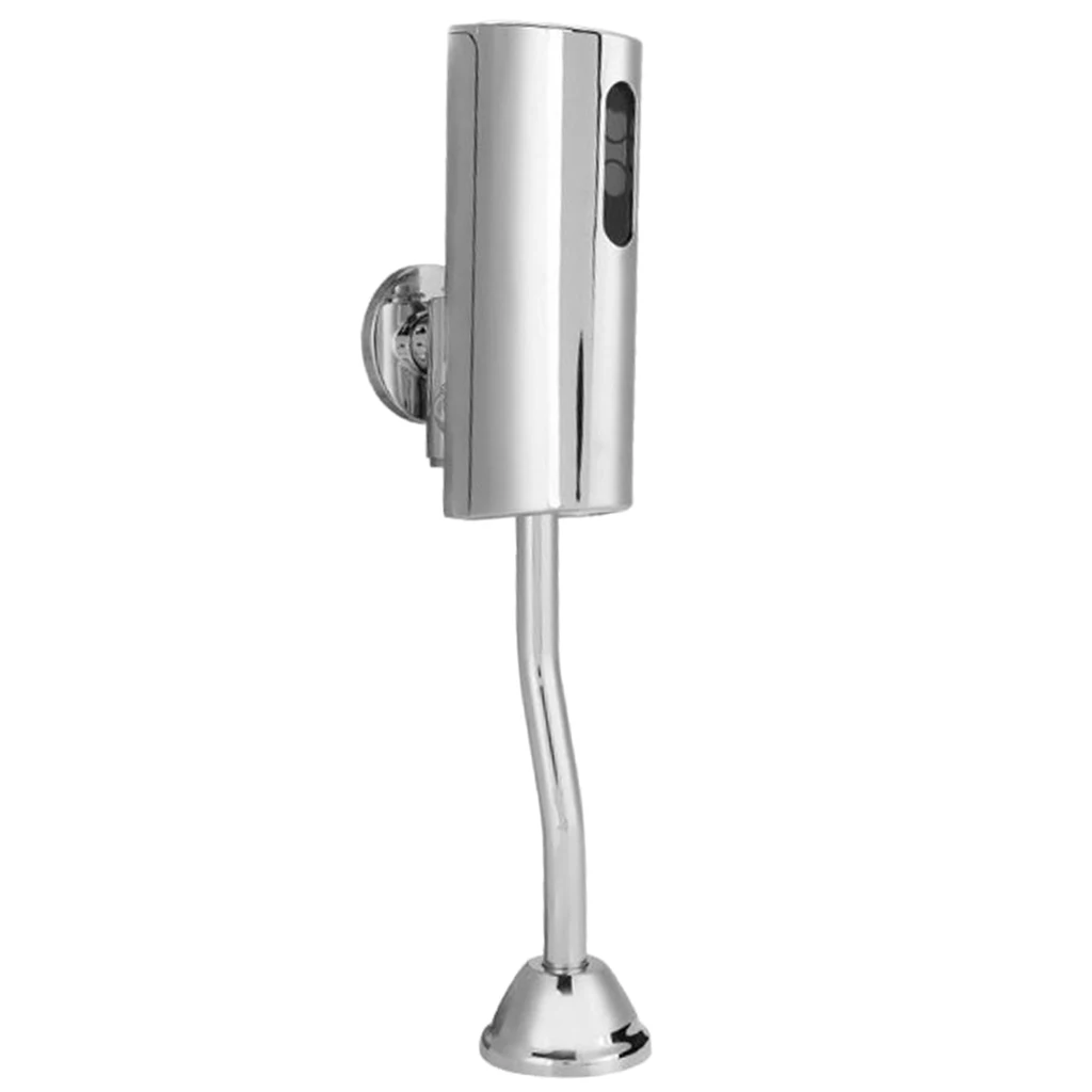 Wall Mounted Auto Sensor Urinal Flush Valve Bathroom Toilet Lavatory Flusher, Brass Construction