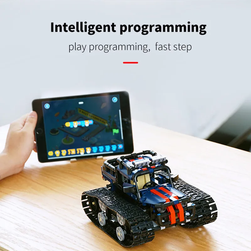 New Update Battle RC Tank Remote Control Military With Programming DIY Assembly Building Block Toys Kid Boy Gifts | Игрушки и хобби