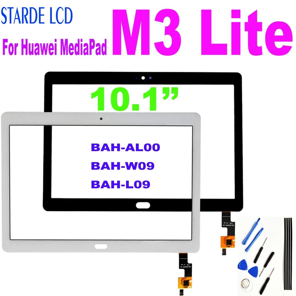 Buen trato Reemplazo de Sensor de cristal para Huawei MediaPad M3 Lite, Panel de BAH-AL00 de BAH-W09 de 10,1 pulgadas, 10 BAH-L09, Digitalizador de pantalla táctil aVjbQM7oO