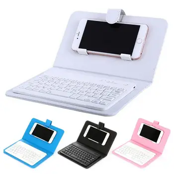 

Multi-colors 4.5-6.8Inch Phone Bluetooth Wireless Keyboard Case PU Leather Stand Cover For IPhone/Android Phone In Stocking