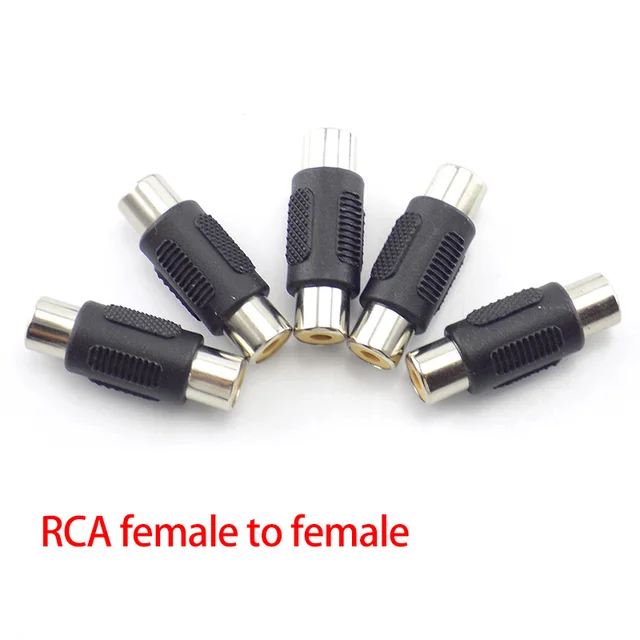 RCA Dual Male to Male Coupler Female to Female Adapter AV Cable Plug CCTV Connectors Electronics Music & Sound Security System TV Accessories cb5feb1b7314637725a2e7: RCA Female to Female|RCA Male to Male