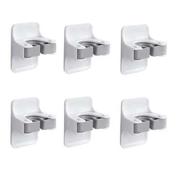 

Promotion! Broom Mop Holder Gripper, Reusable Wall Mounted Storage Rack for Your Home, Kitchen and Wardrobe,6 Pack