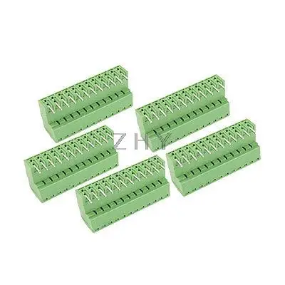 

5 Pcs 12 Pole 3.5mm Plug In Screw Terminal Block 8A