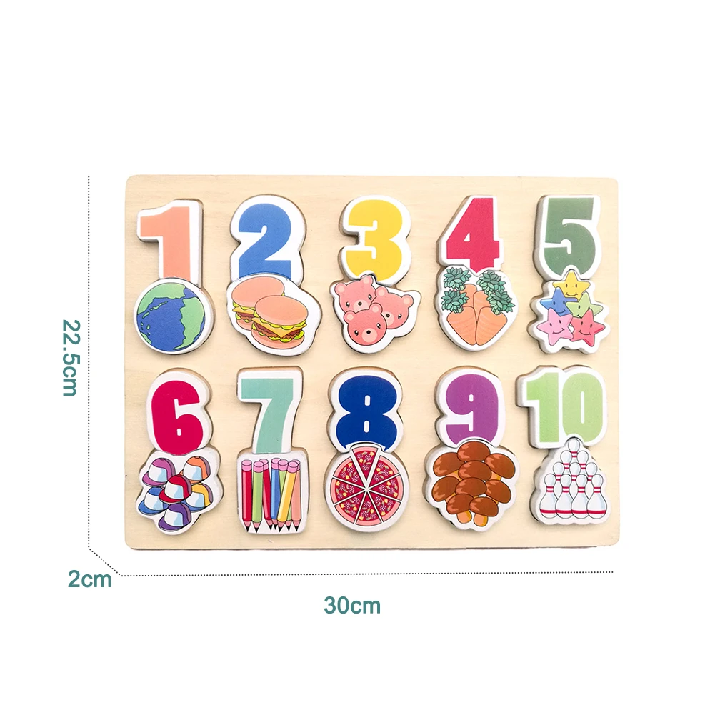 Ephex Durable Wooden Education Learning Board Novelty 2 in 1 Beginning Ability 3d Puzzle Practical Geometric Model