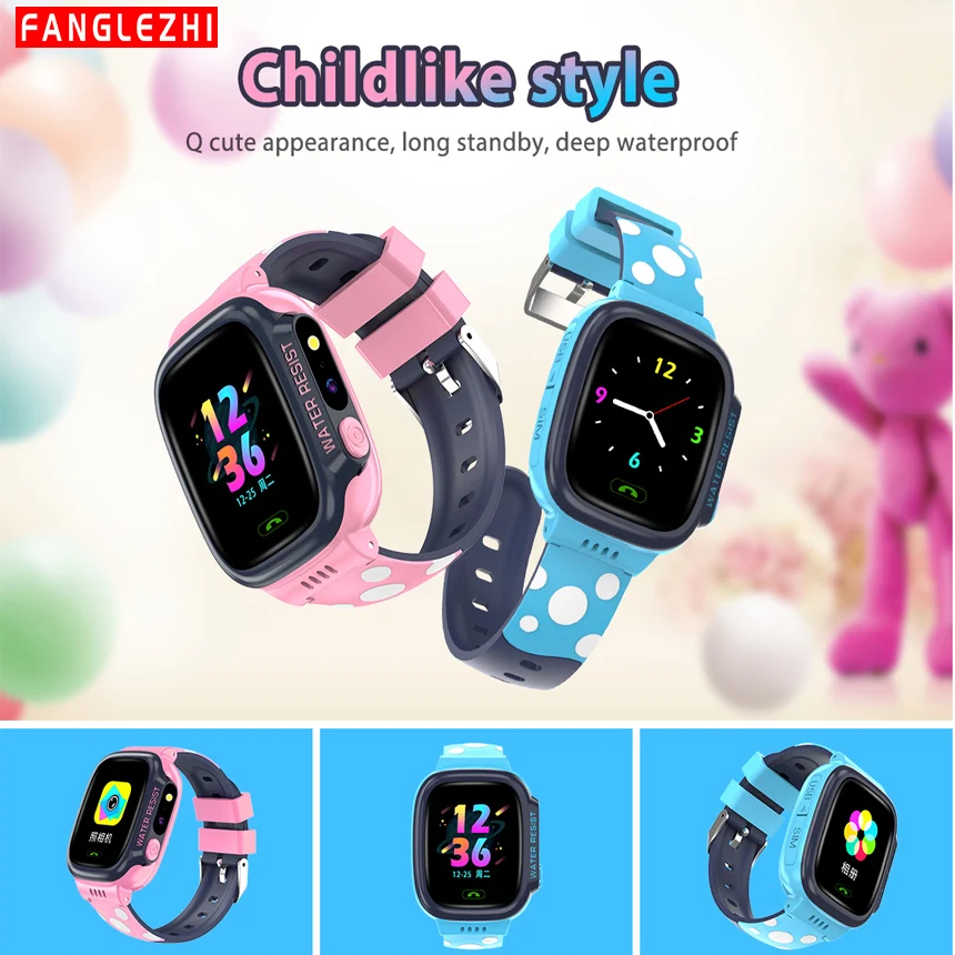 

Waterproof Smart Watch Children With SIM Card Camera WiFi Position Music SOS Call Watch phone For Kids Android IOS PK Q50 Q90