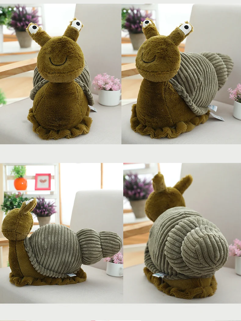 Cute 28cm 40cm Plush Snail Toy Stuffed Lifelike Insect Soft Doll Kids Toys 