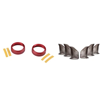 

Car Air Conditioner Adjuster Trims with 6 Pcs Car Rear Tail Light Lamp Cover Protector Sticker